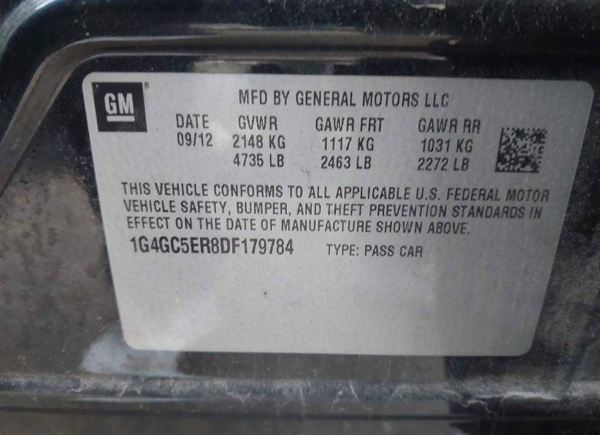 Photo 9 of 2013 Buick Lacrosse LEATHER GROUP (VIN 1G4GC5ER8DF179784)