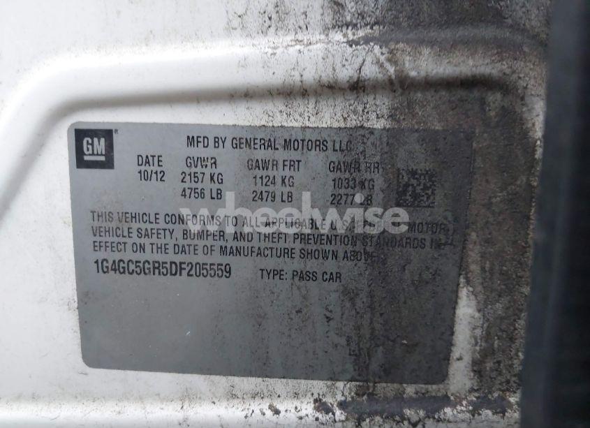 Photo 9 of 2013 Buick Lacrosse LEATHER GROUP (VIN 1G4GC5GR5DF205559)