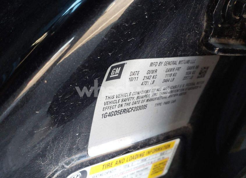 Photo 9 of 2012 Buick Lacrosse PREMIUM 1 GROUP (VIN 1G4GD5ER9CF203005)