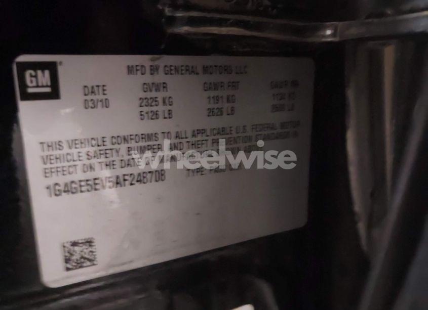 Photo 9 of 2010 Buick Lacrosse CXS (VIN 1G4GE5EV5AF248708)