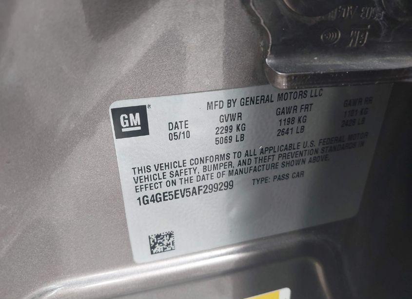 Photo 9 of 2010 Buick Lacrosse CXS (VIN 1G4GE5EV5AF299299)