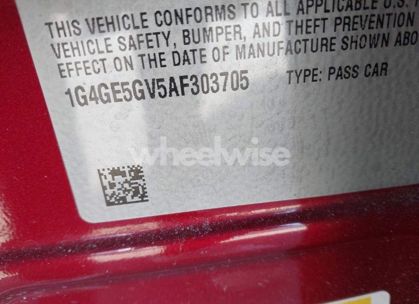 Photo 9 of 2010 Buick Lacrosse CXS (VIN 1G4GE5GV5AF303705)