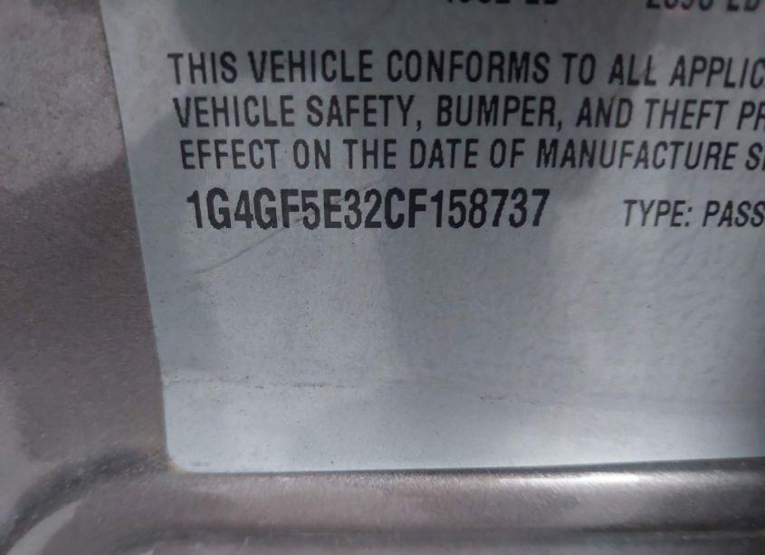 Photo 9 of 2012 Buick Lacrosse PREMIUM 2 GROUP (VIN 1G4GF5E32CF158737)