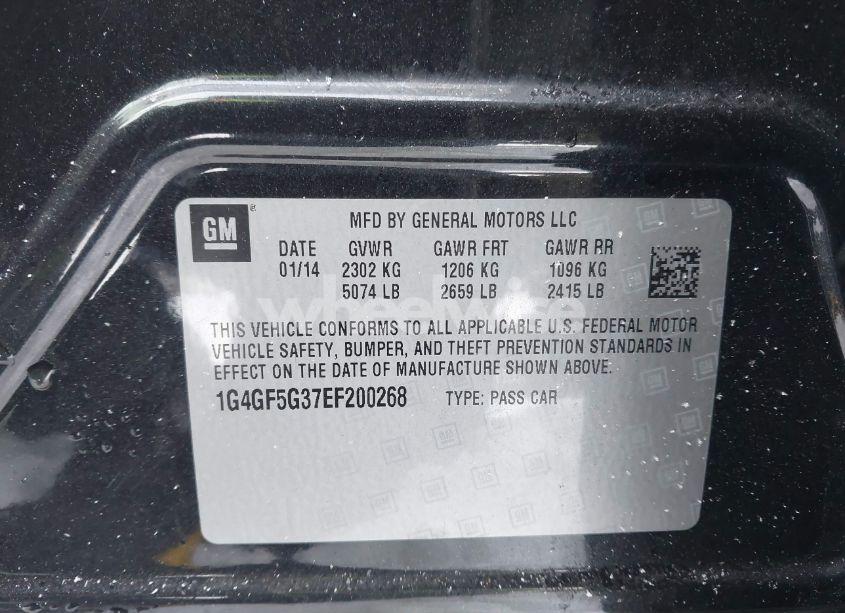 Photo 9 of 2014 Buick Lacrosse PREMIUM II GROUP (VIN 1G4GF5G37EF200268)