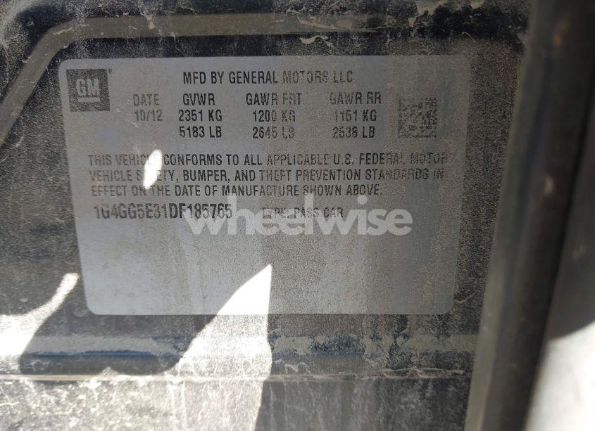 Photo 9 of 2013 Buick Lacrosse PREMIUM 1 GROUP (VIN 1G4GG5E31DF185765)