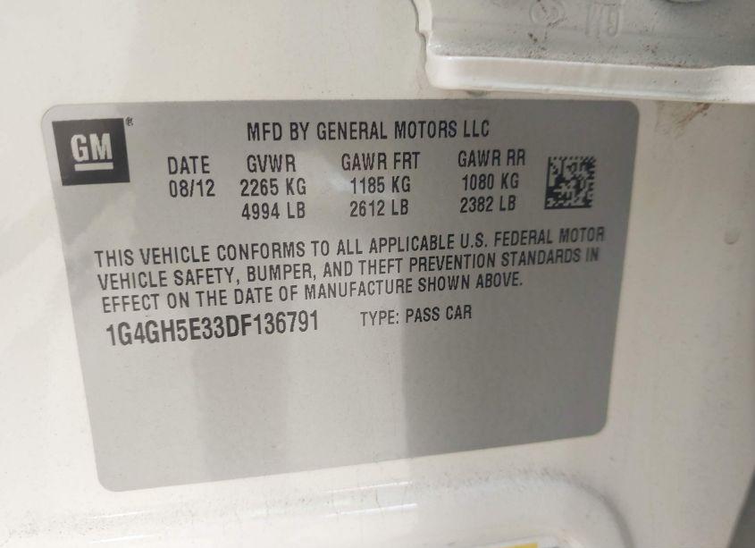 Photo 9 of 2013 Buick Lacrosse PREMIUM 2 GROUP (VIN 1G4GH5E33DF136791)