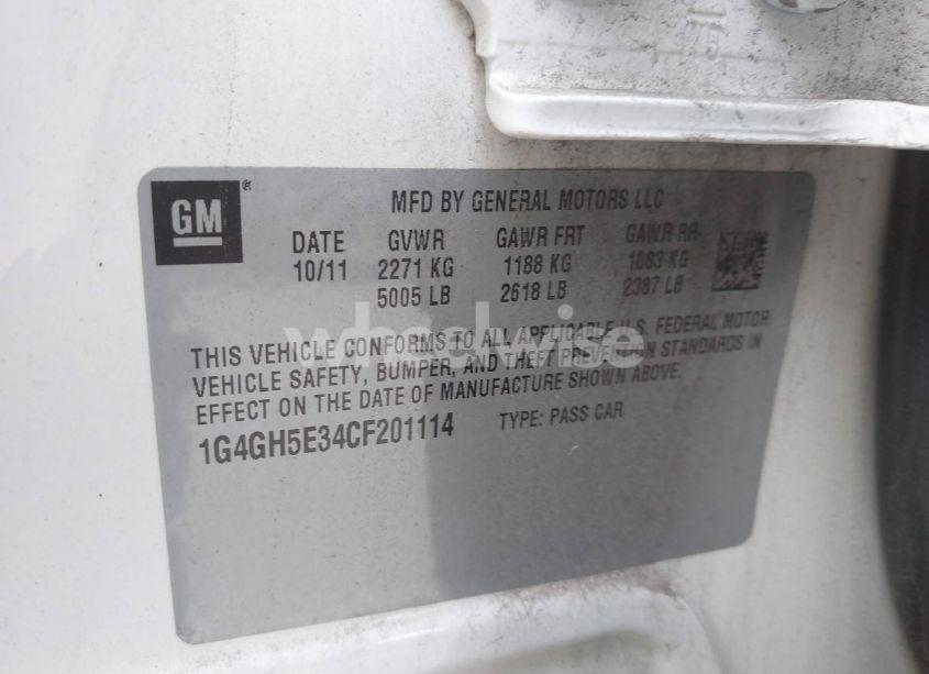 Photo 9 of 2012 Buick Lacrosse PREMIUM 3 GROUP (VIN 1G4GH5E34CF201114)