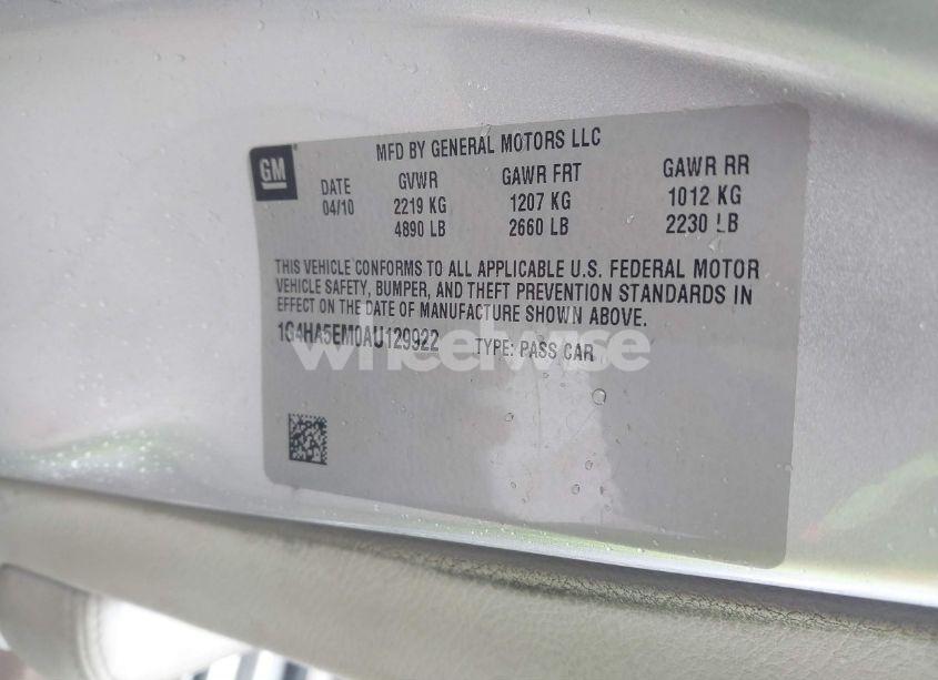 Photo 9 of 2010 Buick Lucerne CX (VIN 1G4HA5EM0AU129922)