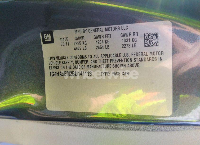 Photo 9 of 2011 Buick Lucerne CX (VIN 1G4HA5EM2BU141118)