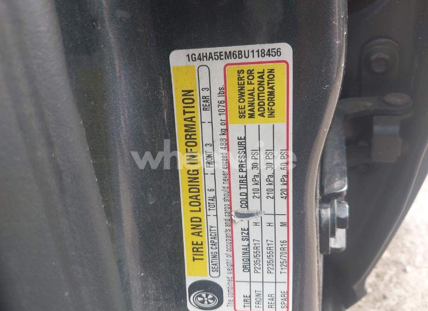 Photo 9 of 2011 Buick Lucerne CX (VIN 1G4HA5EM6BU118456)