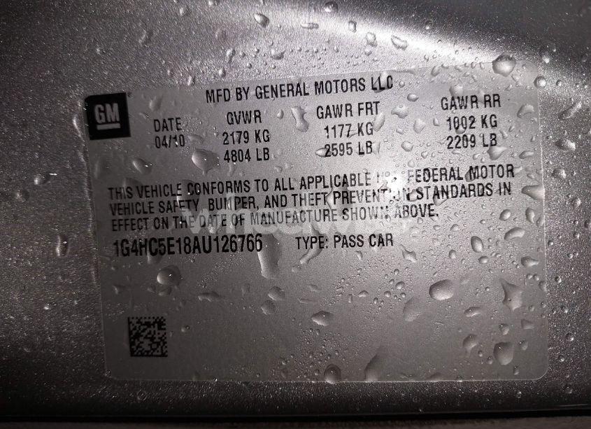 Photo 9 of 2010 Buick Lucerne CXL (VIN 1G4HC5E18AU126766)