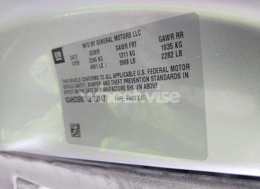 Photo 9 of 2010 Buick Lucerne CXL (VIN 1G4HC5EM2AU120147)