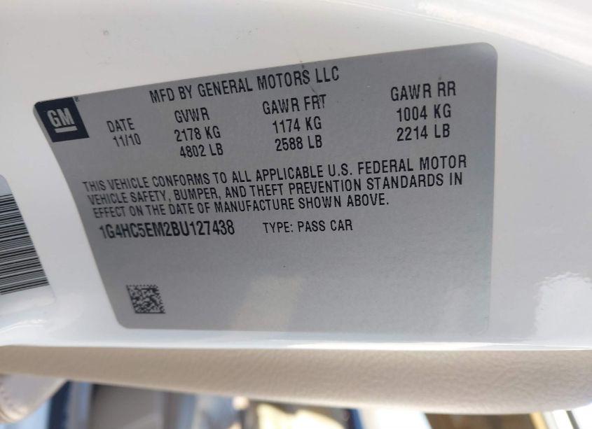 Photo 9 of 2011 Buick Lucerne CXL (VIN 1G4HC5EM2BU127438)