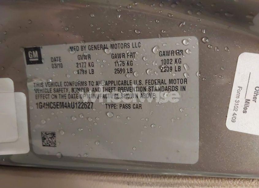 Photo 9 of 2010 Buick Lucerne CXL (VIN 1G4HC5EM4AU122627)