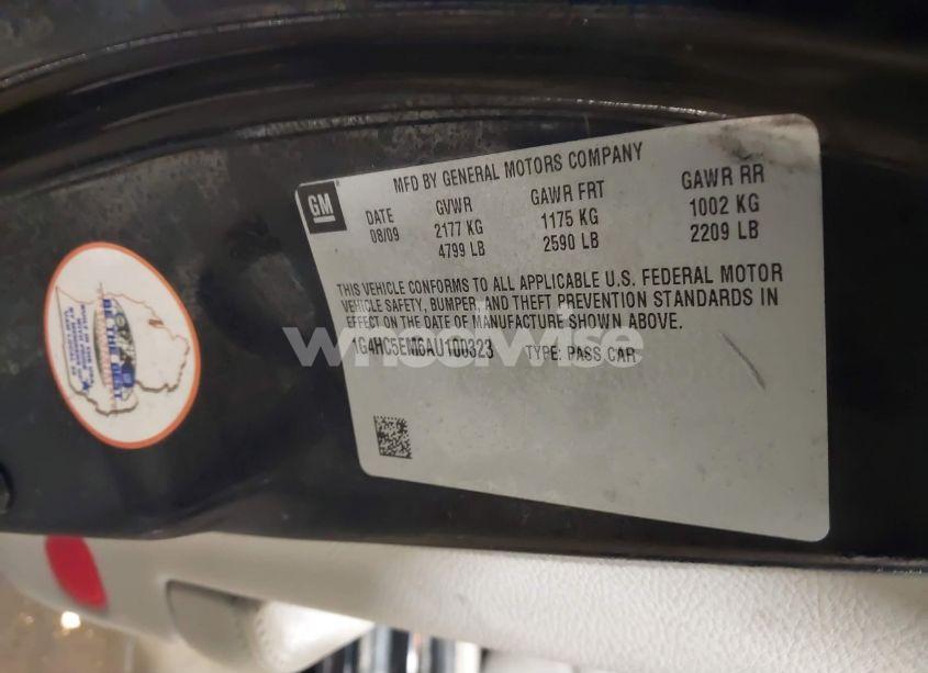 Photo 9 of 2010 Buick Lucerne CXL (VIN 1G4HC5EM6AU100323)