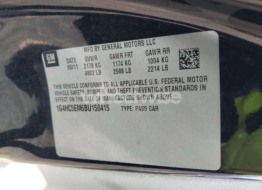 Photo 9 of 2011 Buick Lucerne CXL (VIN 1G4HC5EM6BU150415)
