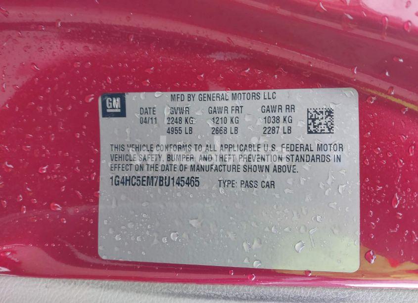 Photo 9 of 2011 Buick Lucerne CXL (VIN 1G4HC5EM7BU145465)