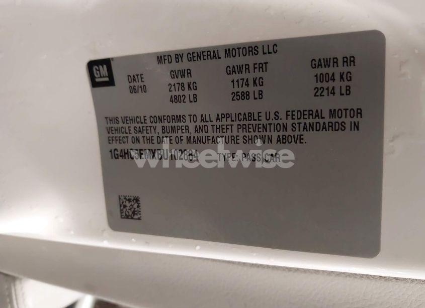 Photo 9 of 2011 Buick Lucerne CXL (VIN 1G4HC5EMXBU102884)