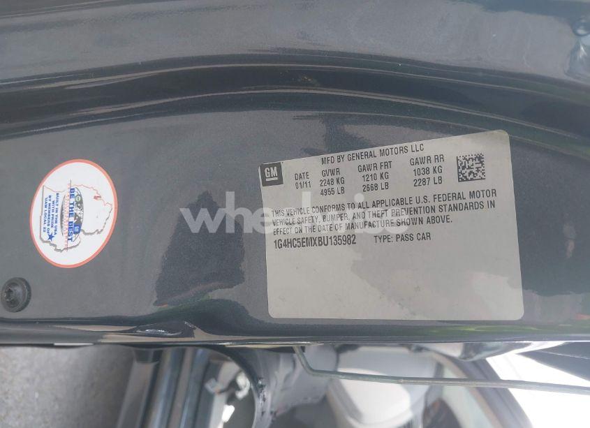 Photo 9 of 2011 Buick Lucerne CXL (VIN 1G4HC5EMXBU135982)