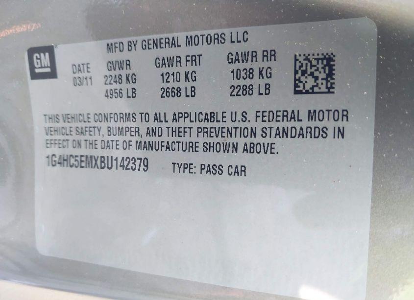 Photo 9 of 2011 Buick Lucerne CXL (VIN 1G4HC5EMXBU142379)