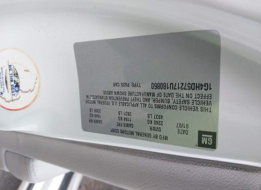 Photo 9 of 2007 Buick Lucerne CXL (VIN 1G4HD57217U180860)