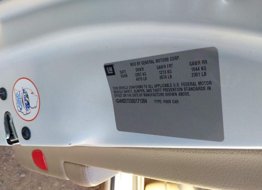 Photo 9 of 2008 Buick Lucerne CXL (VIN 1G4HD57238U171384)