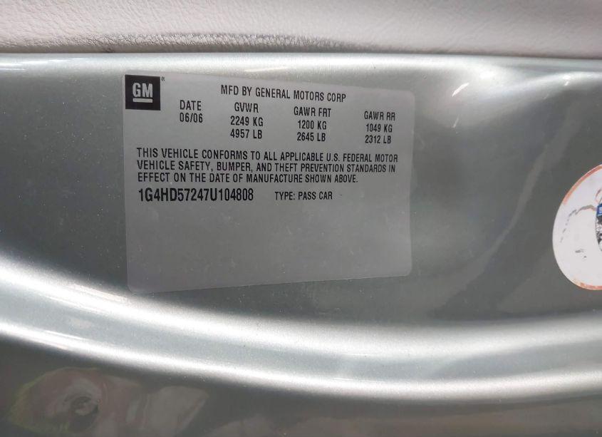 Photo 9 of 2007 Buick Lucerne CXL (VIN 1G4HD57247U104808)