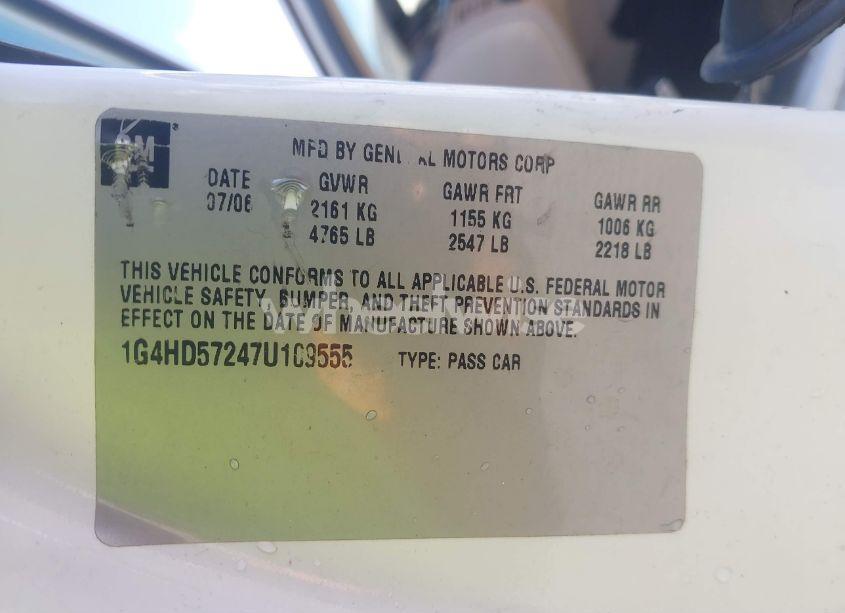 Photo 9 of 2007 Buick Lucerne CXL (VIN 1G4HD57247U109555)