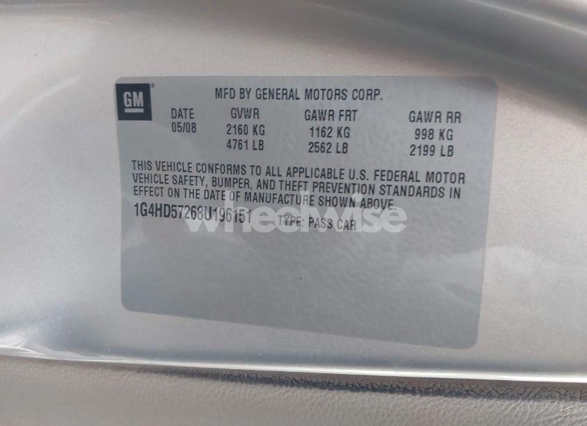 Photo 9 of 2008 Buick Lucerne CXL (VIN 1G4HD57268U196151)