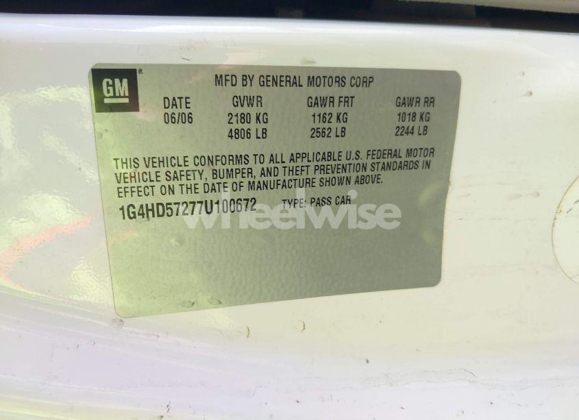 Photo 9 of 2007 Buick Lucerne CXL (VIN 1G4HD57277U100672)