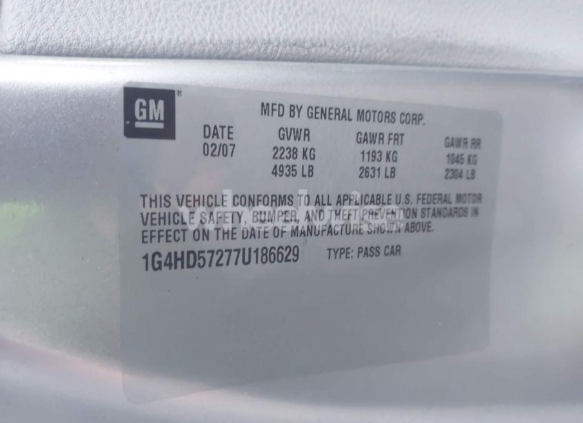 Photo 9 of 2007 Buick Lucerne CXL (VIN 1G4HD57277U186629)