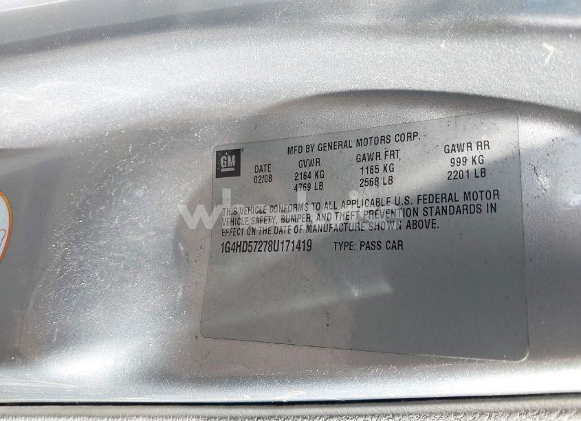 Photo 9 of 2008 Buick Lucerne CXL (VIN 1G4HD57278U171419)