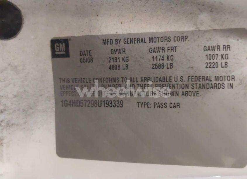 Photo 9 of 2008 Buick Lucerne CXL (VIN 1G4HD57298U193339)