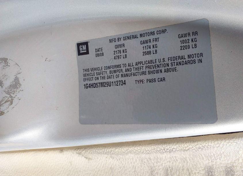 Photo 9 of 2009 Buick Lucerne CXL (VIN 1G4HD57M29U112734)