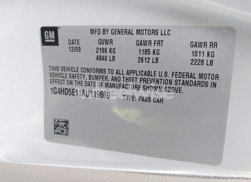 Photo 9 of 2010 Buick Lucerne CXL SPECIAL EDITION (VIN 1G4HD5E11AU119669)