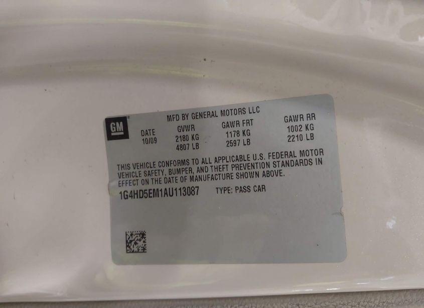 Photo 9 of 2010 Buick Lucerne CXL SPECIAL EDITION (VIN 1G4HD5EM1AU113087)