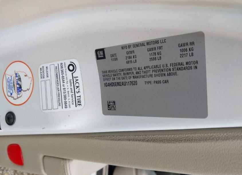 Photo 9 of 2010 Buick Lucerne CXL SPECIAL EDITION (VIN 1G4HD5EM2AU117620)