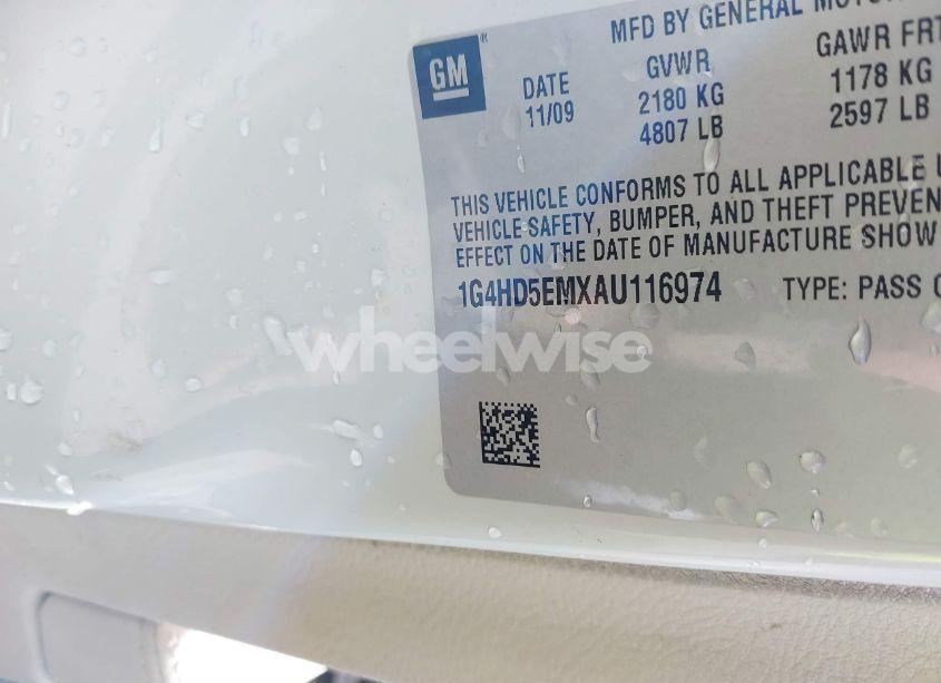 Photo 9 of 2010 Buick Lucerne CXL SPECIAL EDITION (VIN 1G4HD5EMXAU116974)