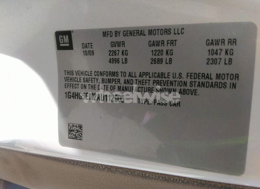 Photo 9 of 2010 Buick Lucerne CXL-5 (VIN 1G4HG5EM2AU112005)
