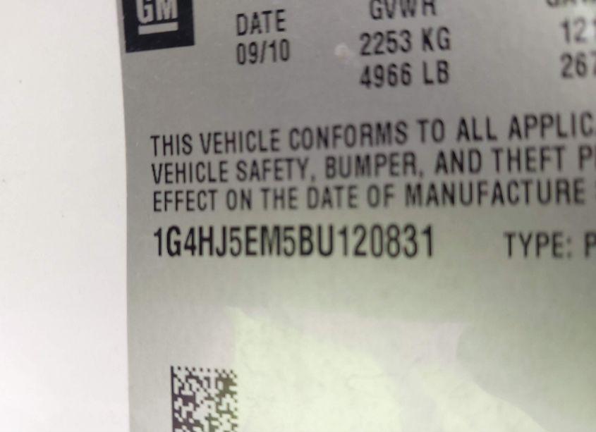 Photo 9 of 2011 Buick Lucerne CXL PREMIUM (VIN 1G4HJ5EM5BU120831)