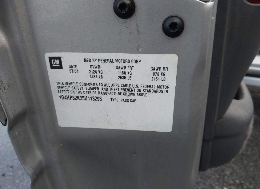 Photo 9 of 2005 Buick Lesabre CUSTOM (VIN 1G4HP52K35U113298)