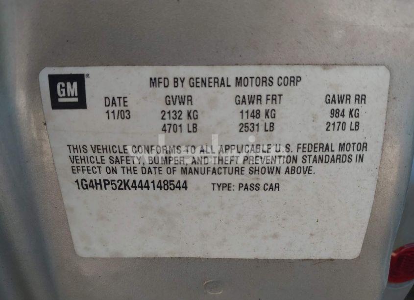 Photo 9 of 2004 Buick Lesabre CUSTOM (VIN 1G4HP52K444148544)