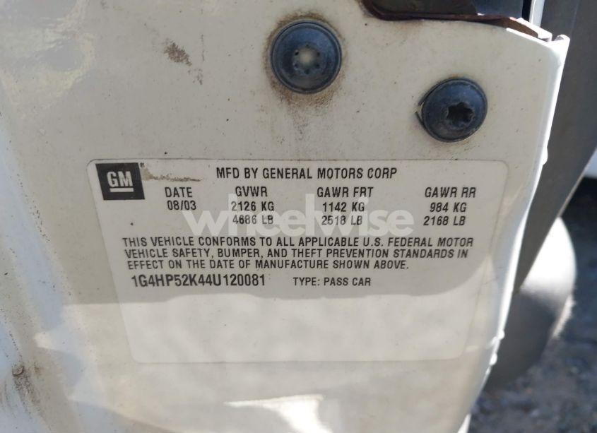 Photo 9 of 2004 Buick Lesabre CUSTOM (VIN 1G4HP52K44U120081)