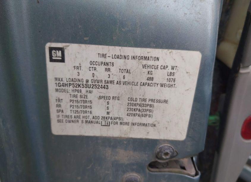 Photo 9 of 2003 Buick Lesabre CUSTOM (VIN 1G4HP52K53U252443)