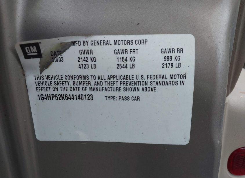 Photo 9 of 2004 Buick Lesabre CUSTOM (VIN 1G4HP52K644140123)