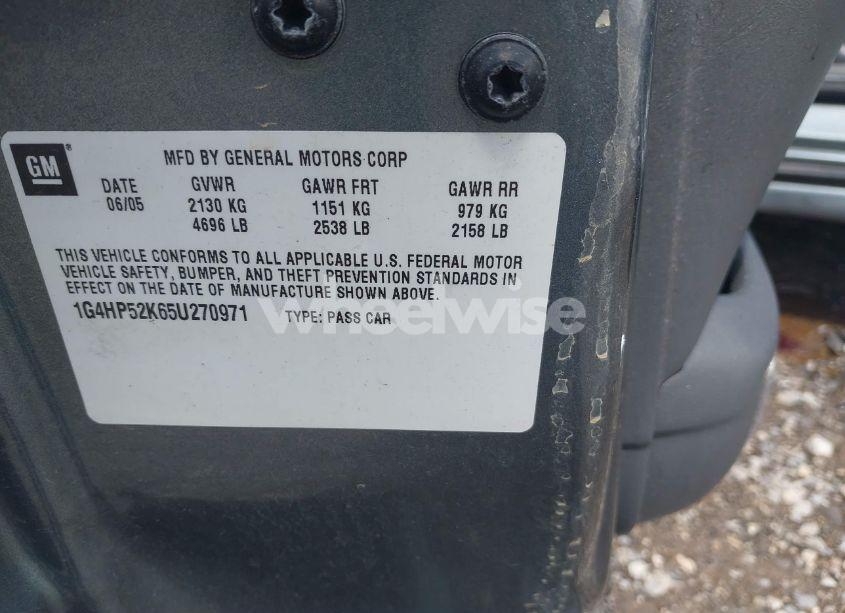 Photo 9 of 2005 Buick Lesabre CUSTOM (VIN 1G4HP52K65U270971)