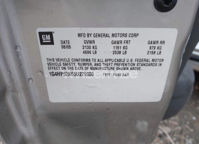 Photo 9 of 2005 Buick Lesabre CUSTOM (VIN 1G4HP52K65U279380)