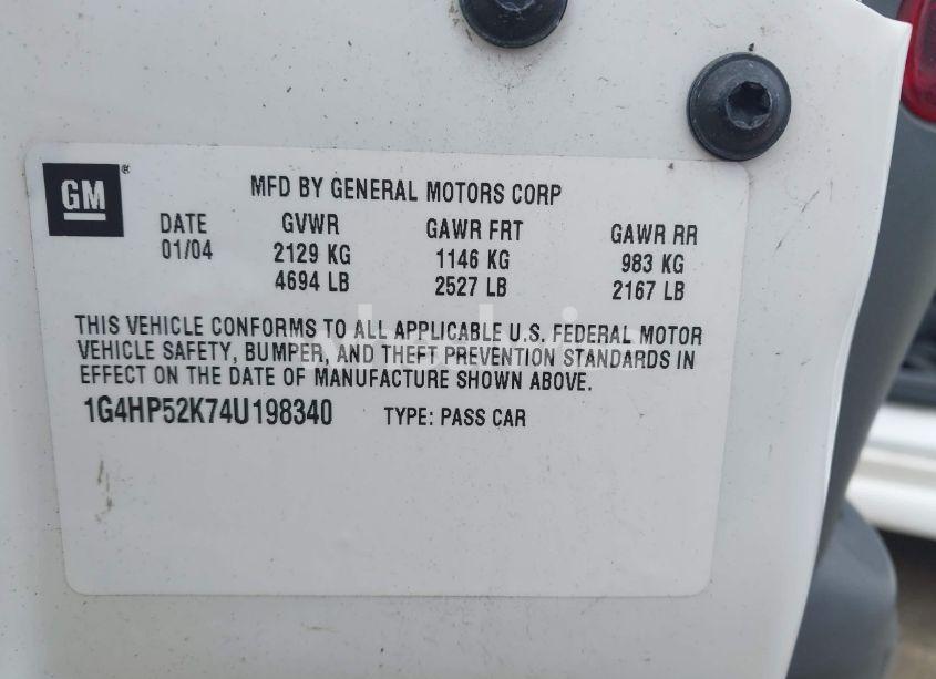 Photo 9 of 2004 Buick Lesabre CUSTOM (VIN 1G4HP52K74U198340)