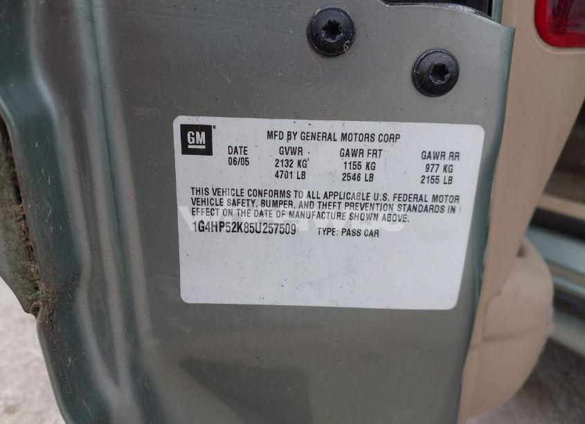 Photo 9 of 2005 Buick Lesabre CUSTOM (VIN 1G4HP52K85U257509)