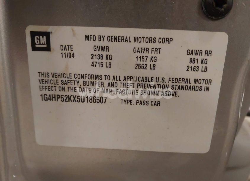 Photo 9 of 2005 Buick Lesabre CUSTOM (VIN 1G4HP52KX5U186507)